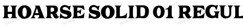 Hoarse Solid 01 Regular字体转换